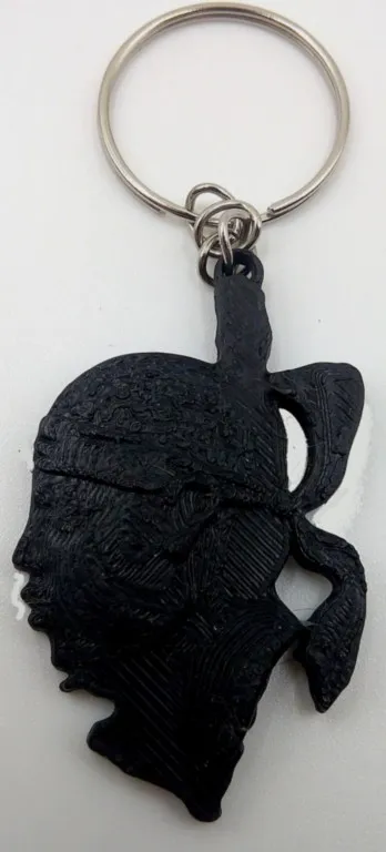 Porte-clés corse Corse tête de maure 3d noir