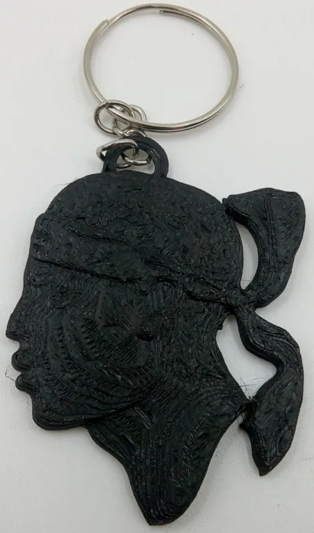 Porte-clés corse Tête de maure 3d noir