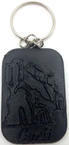 Porte-clés corse  Corti 3d noir