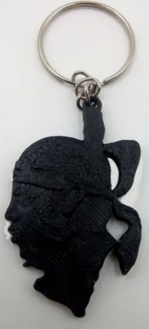 Porte-clés corse Corse tête de maure 3d noir