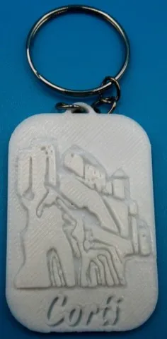 Porte-clés corse  Corti 3d