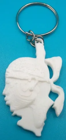 Corse tête de maure 3d blanc