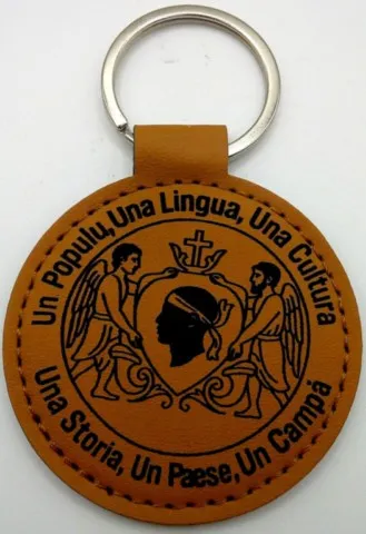 Porte-clés corse "«Un Populu, Una Lingua, Una Cultura, Una Storia, Un Paese, Un Campà grand modèle"